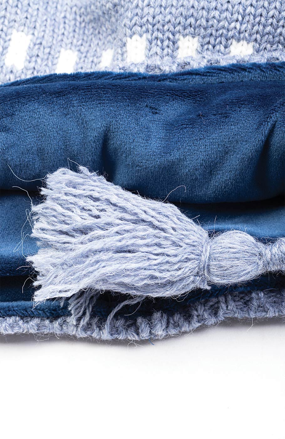 کلاه راه راه و شال بافت