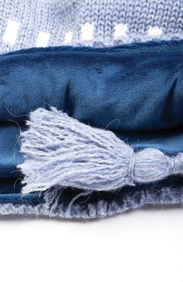 کلاه راه راه و شال بافت