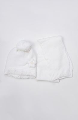 کلاه گلدار و شال بافت