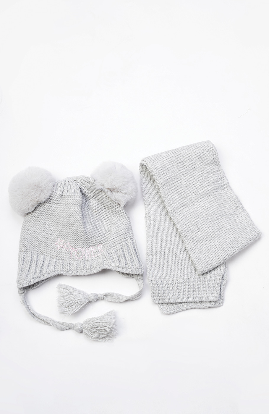 کلاه دو گوش و شال بافت