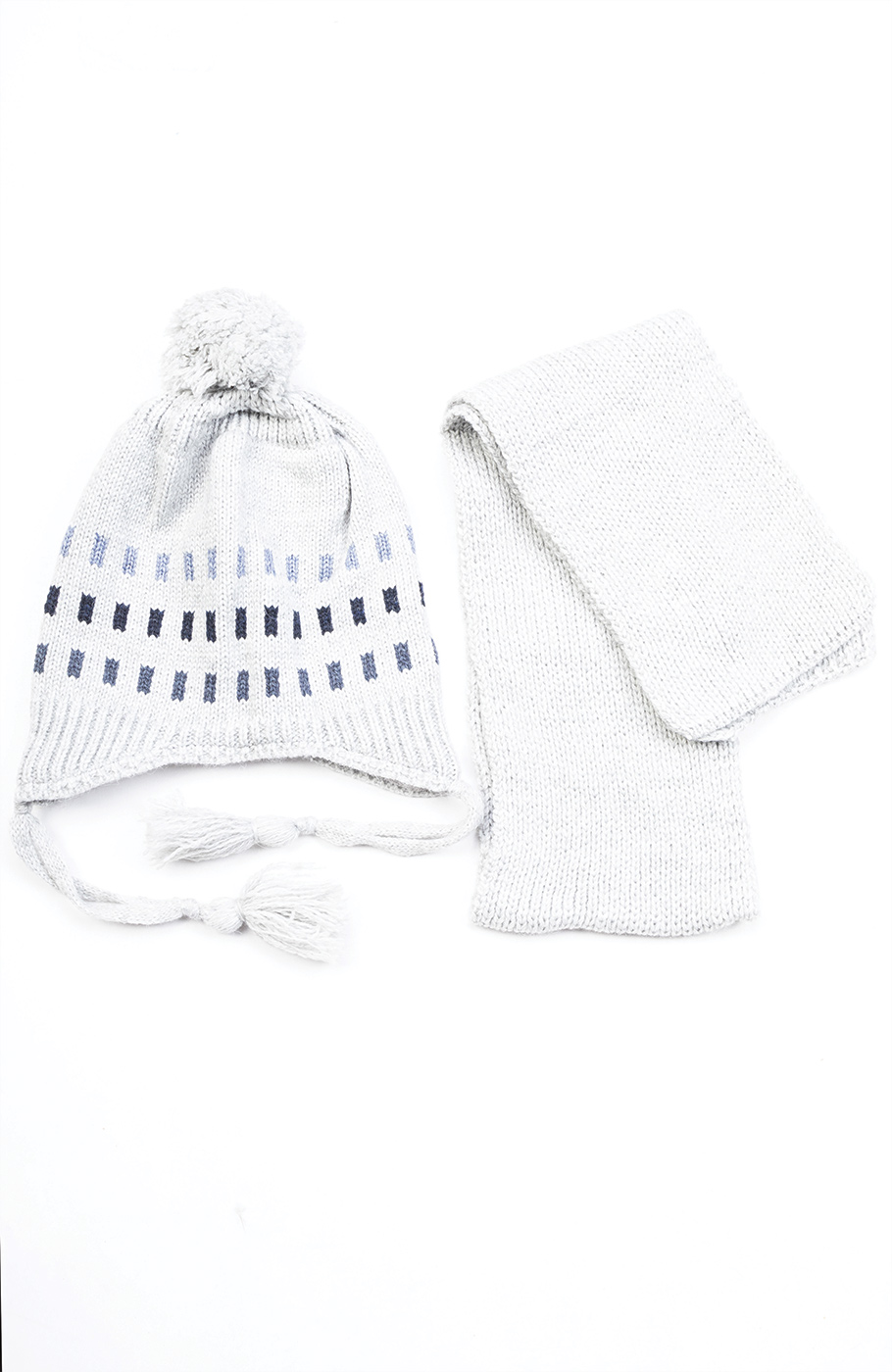 کلاه راه راه و شال بافت