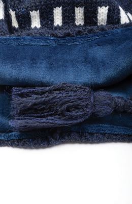 کلاه راه راه و شال بافت