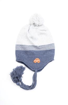 کلاه راه راه دو رنگ و شال بافت