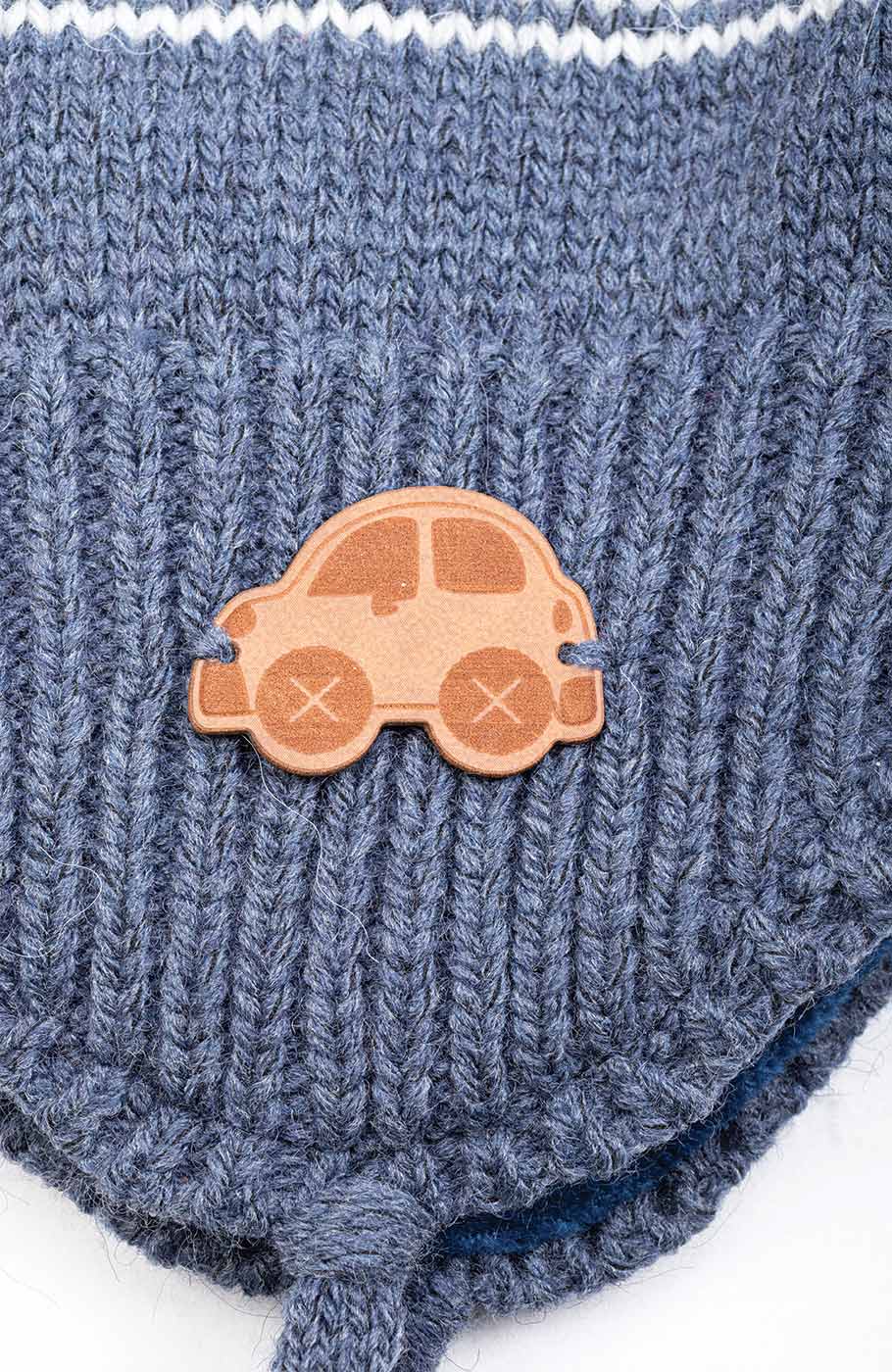 کلاه راه راه دو رنگ و شال بافت