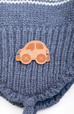 کلاه راه راه دو رنگ و شال بافت