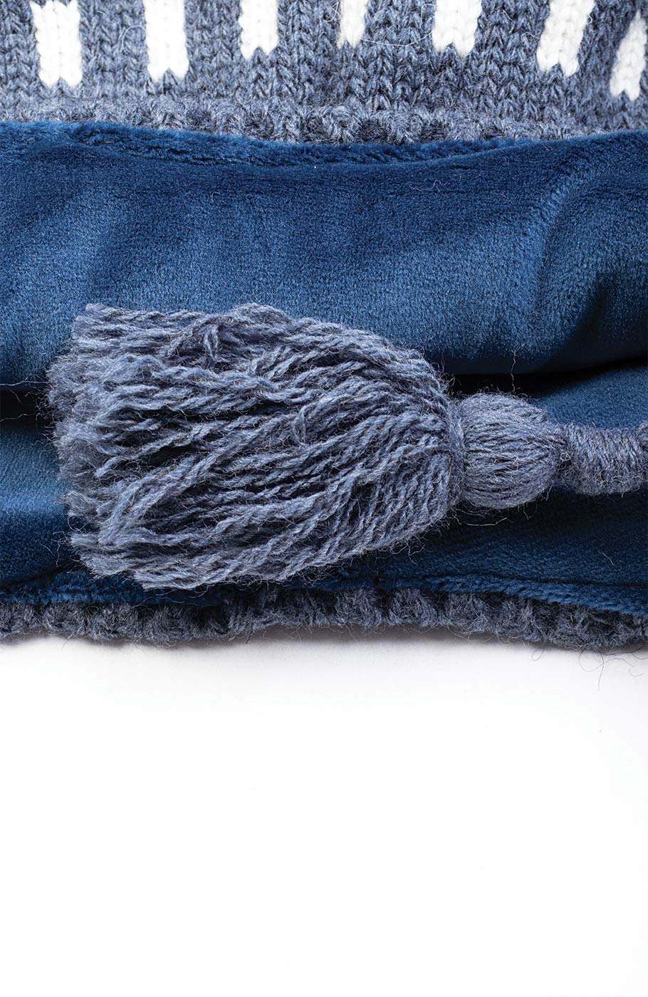 کلاه راه راه و شال بافت