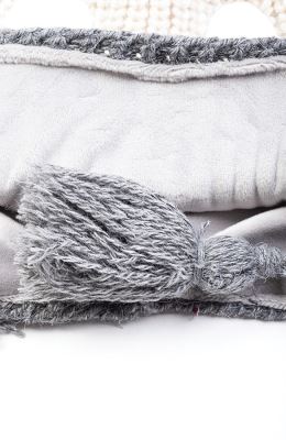 کلاه خرسی دو رنگ و شال بفت