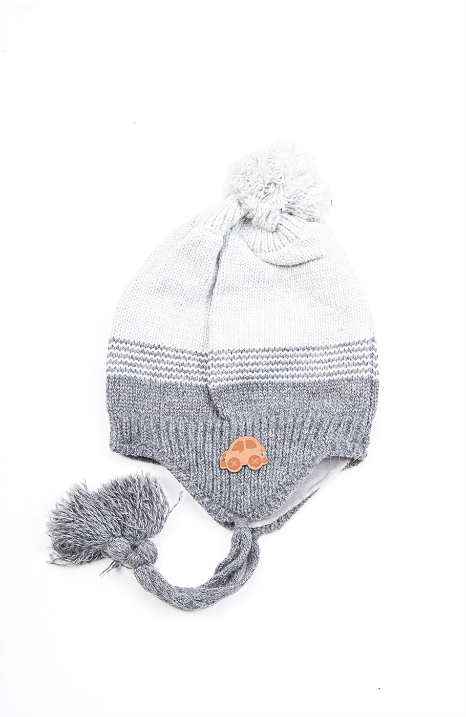 کلاه راه راه دو رنگ و شال بافت