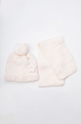 کلاه گلدار و شال بافت