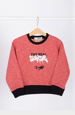 تیشرت آستین بلند دورس افکت دار (ست با کد 11443)