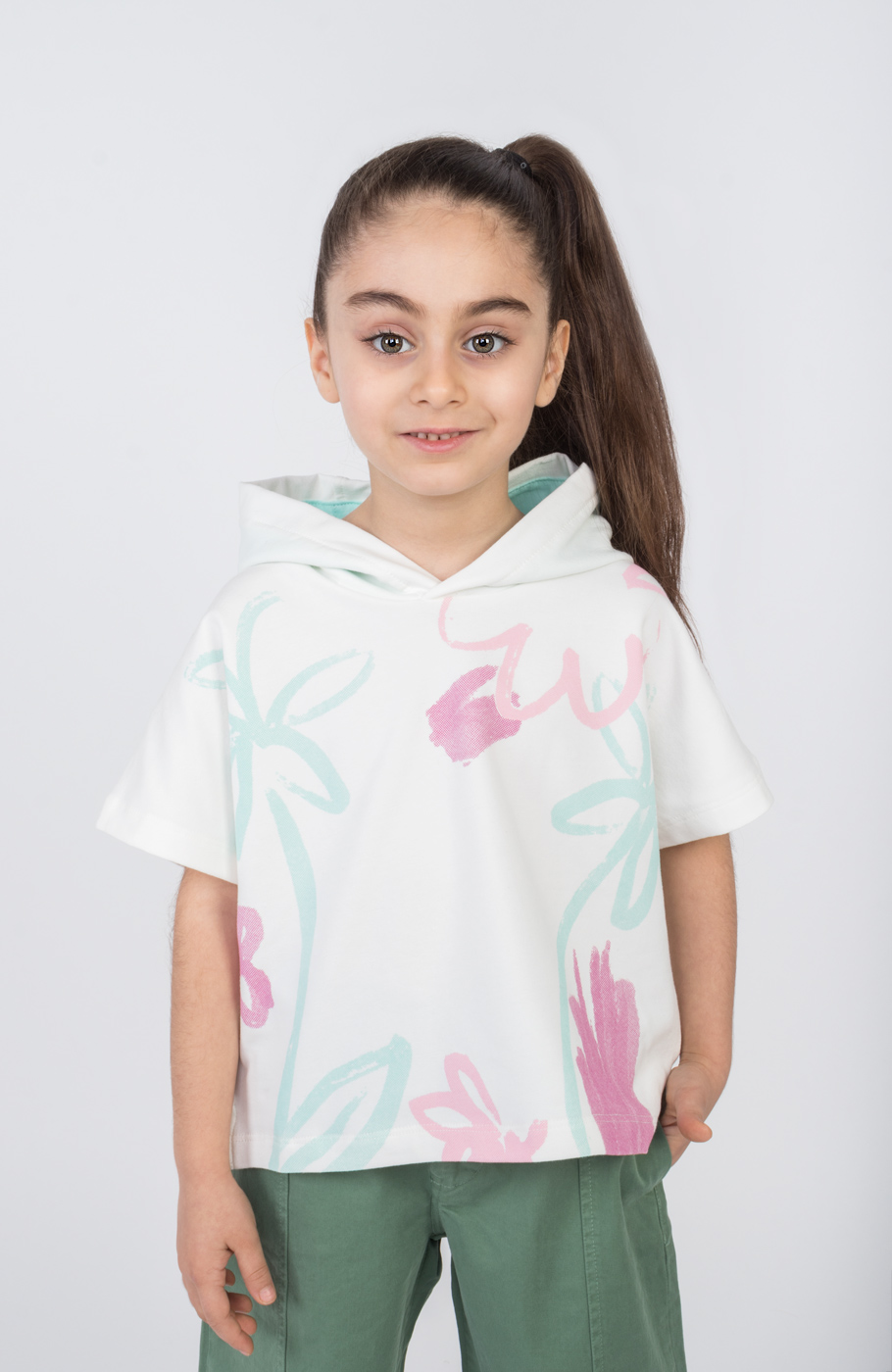 هودی آستین کوتاه دورس دو نخ