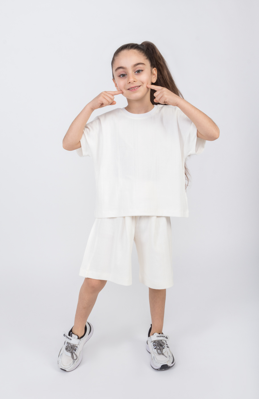 تیشرت ژاکارد طرح گندمی (ست با کد 10792)