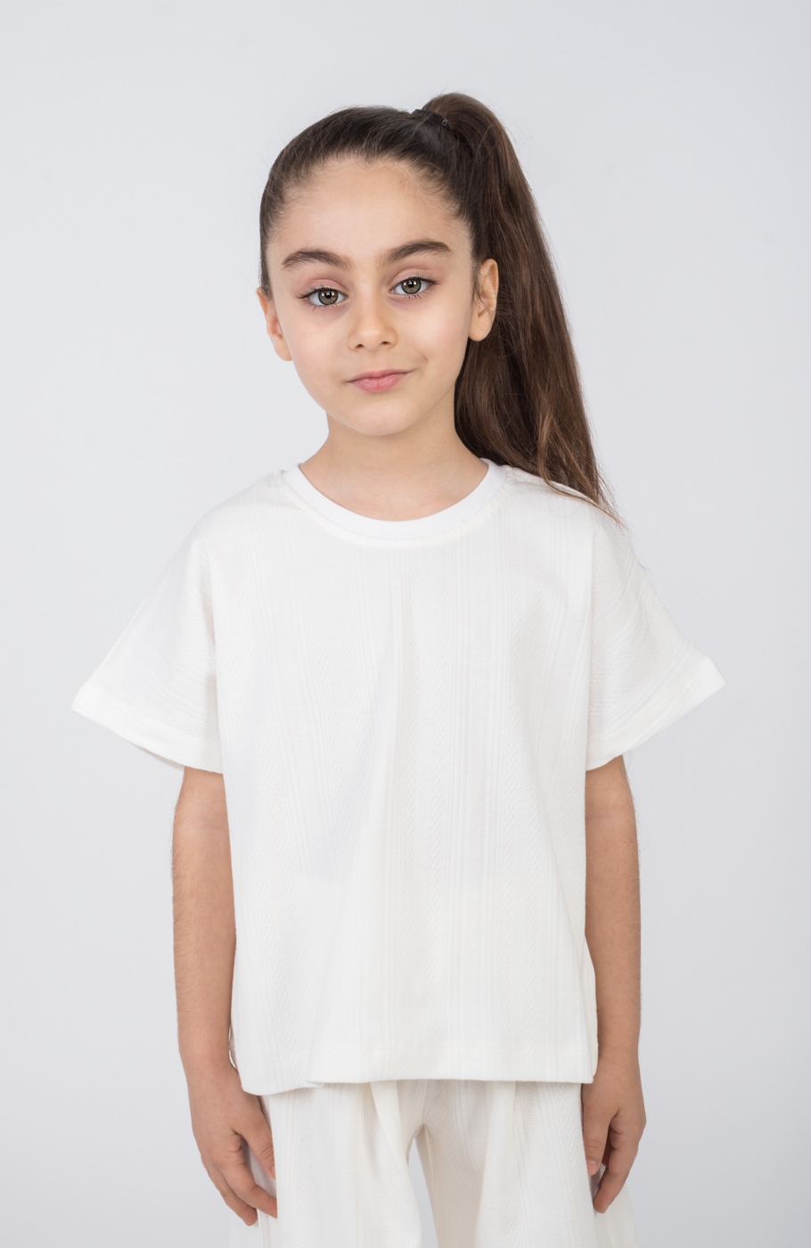 تیشرت ژاکارد طرح گندمی (ست با کد 10792)