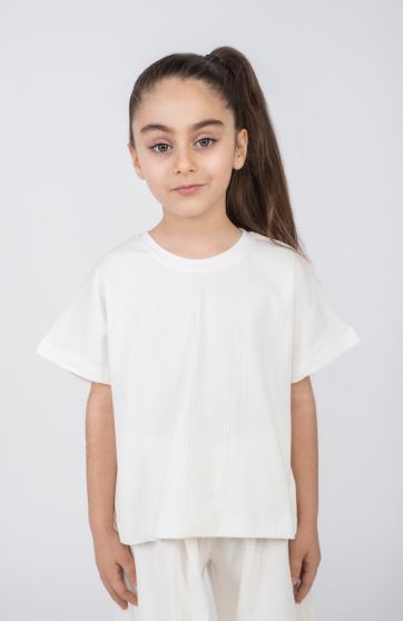 تیشرت ژاکارد طرح گندمی (ست با کد 10792)