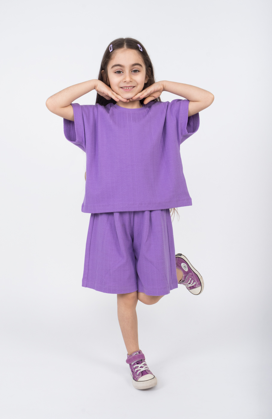 تیشرت ژاکارد طرح گندمی (ست با کد 10792)