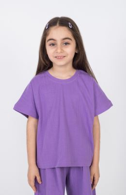 تیشرت ژاکارد طرح گندمی (ست با کد 10792)