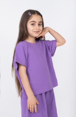 تیشرت ژاکارد طرح گندمی (ست با کد 10792)