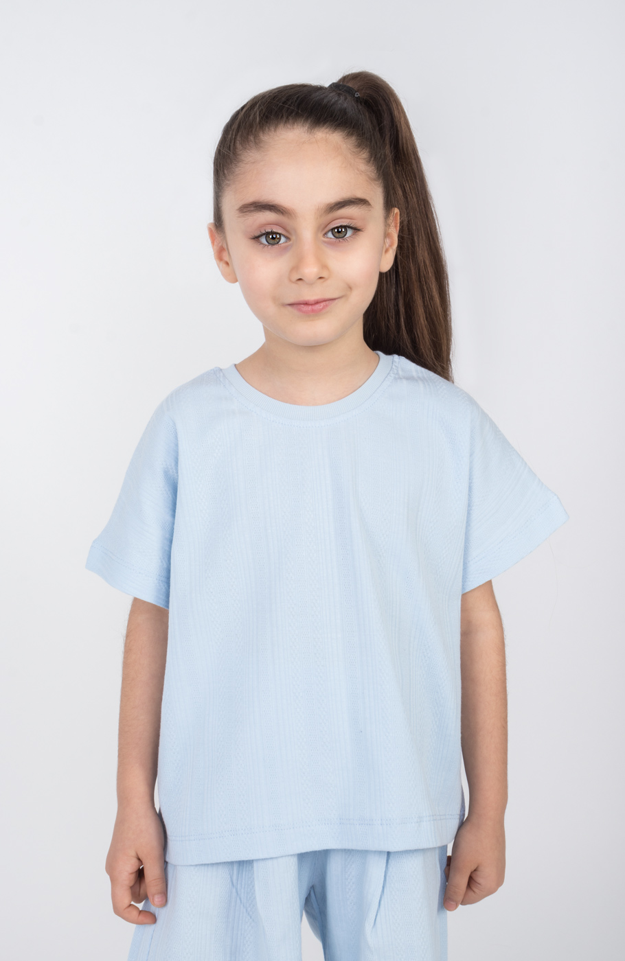 تیشرت ژاکارد طرح گندمی (ست با کد 10792)