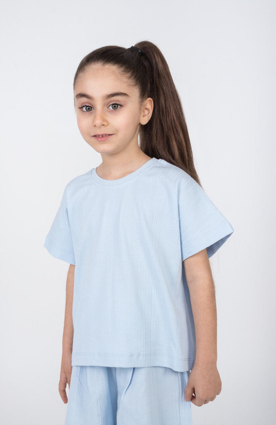 تیشرت ژاکارد طرح گندمی (ست با کد 10792)