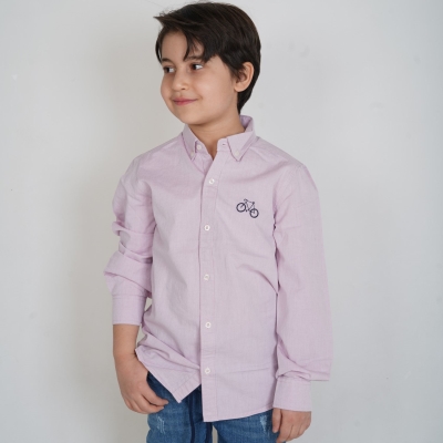 شومیز پسرانه با گلدوزی پیش سینه