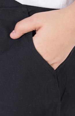 شلوار کتان کج راه پیلی دار