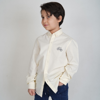 شومیز پسرانه با گلدوزی پیش سینه