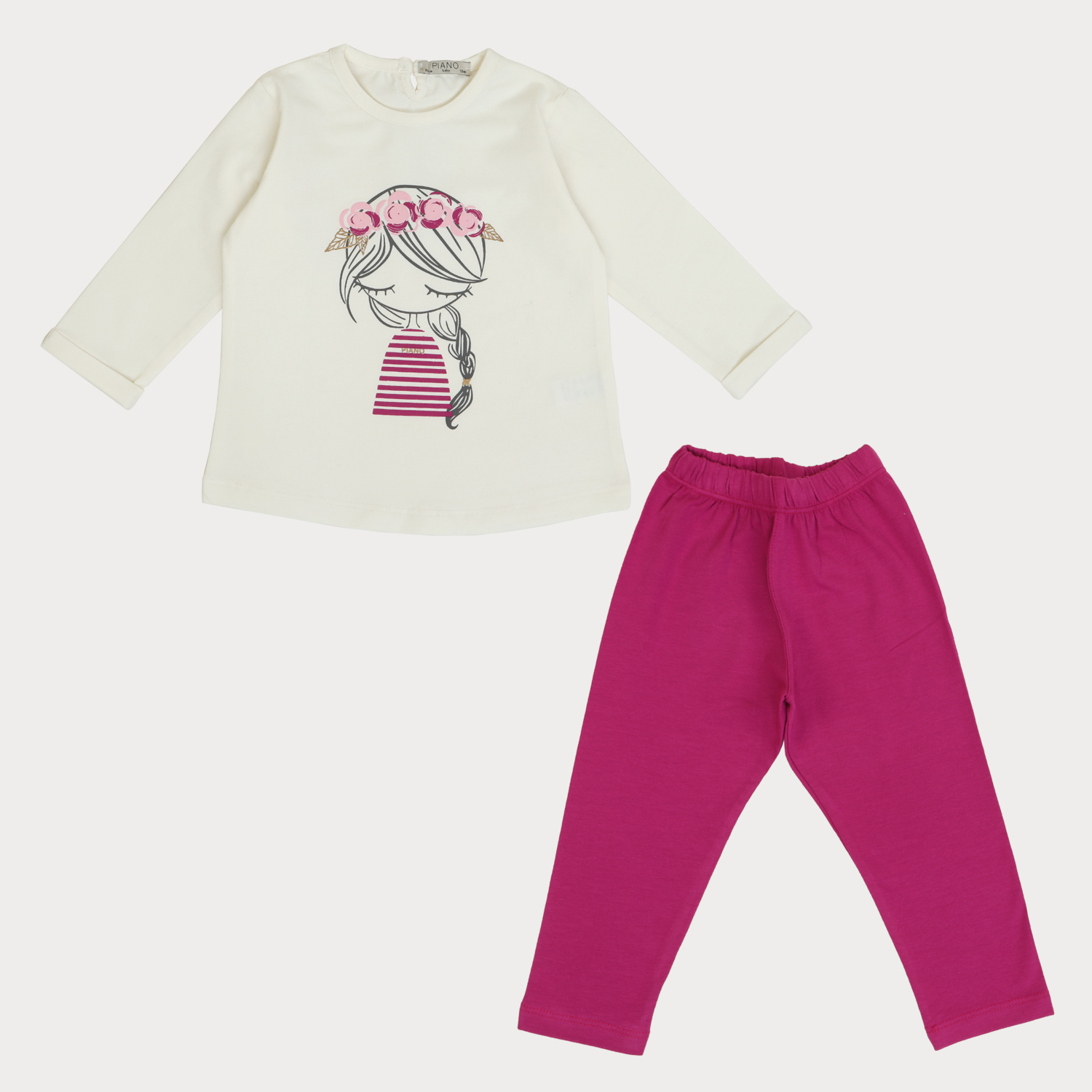 بلوز و لگ دخترانه یکرولایکرا طرح جغد